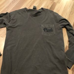 army green pink shirt